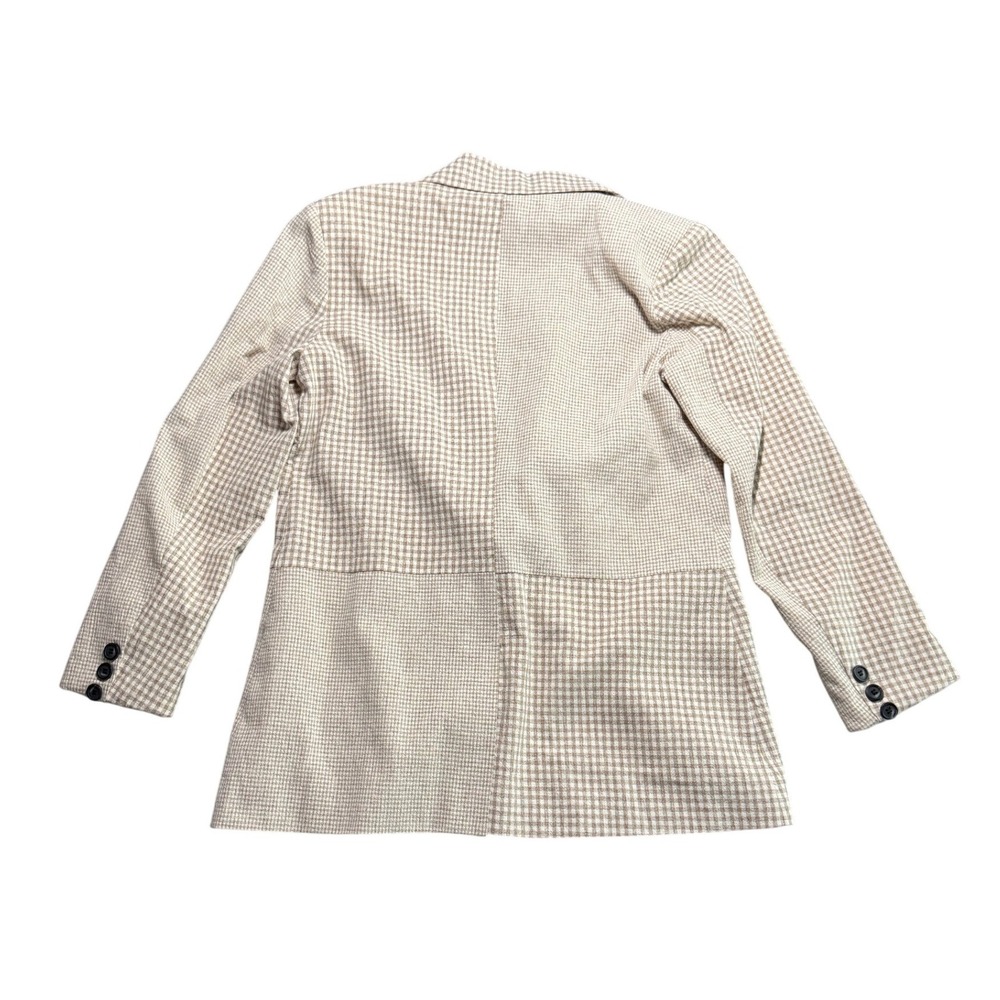 Bagatelle Collection Tan Gingham Patchwork Blazer… - image 7